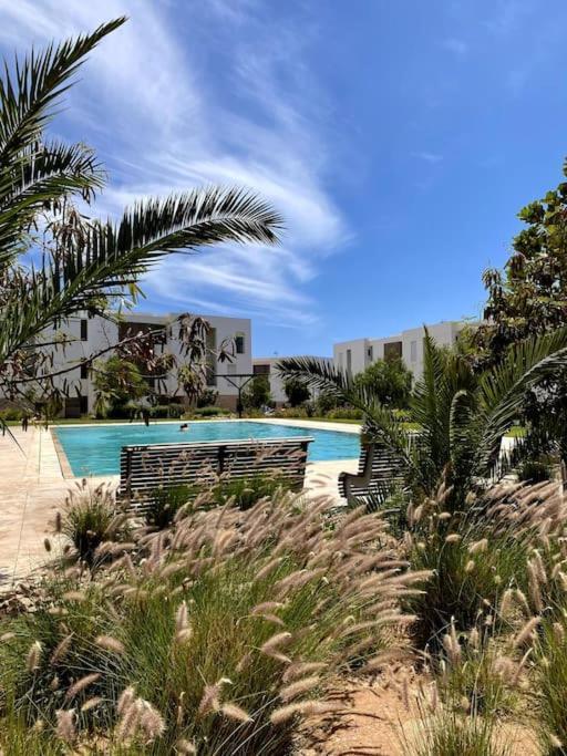 Luxurious Golf & Sea View Beach Apartment With Pool Access - Tamourrit, Taghazout Bay Eksteriør bilde