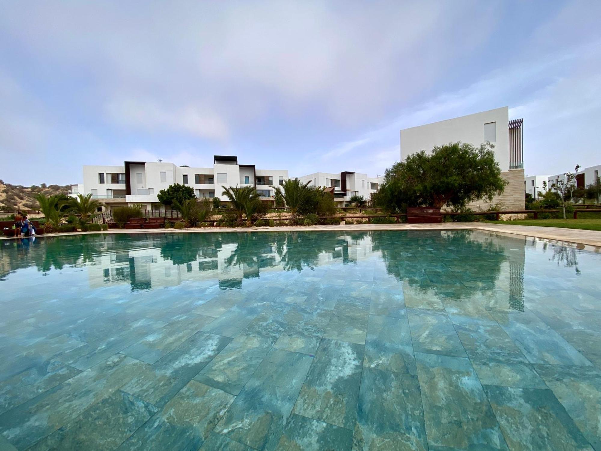 Luxurious Golf & Sea View Beach Apartment With Pool Access - Tamourrit, Taghazout Bay Eksteriør bilde