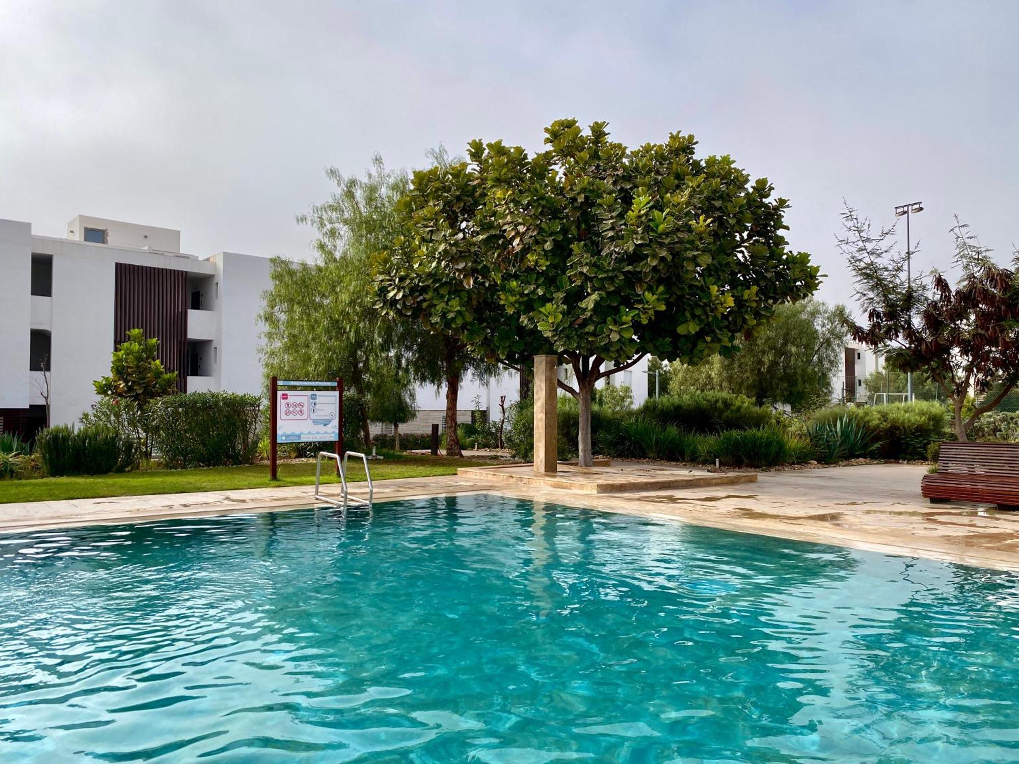 Luxurious Golf & Sea View Beach Apartment With Pool Access - Tamourrit, Taghazout Bay Eksteriør bilde